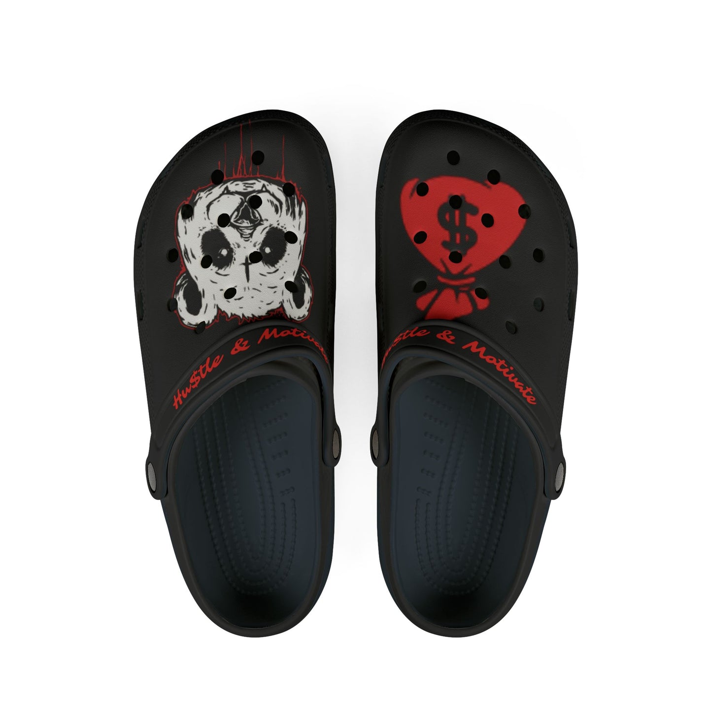 Hu$tle & Motivate (Red Edition) Crocs